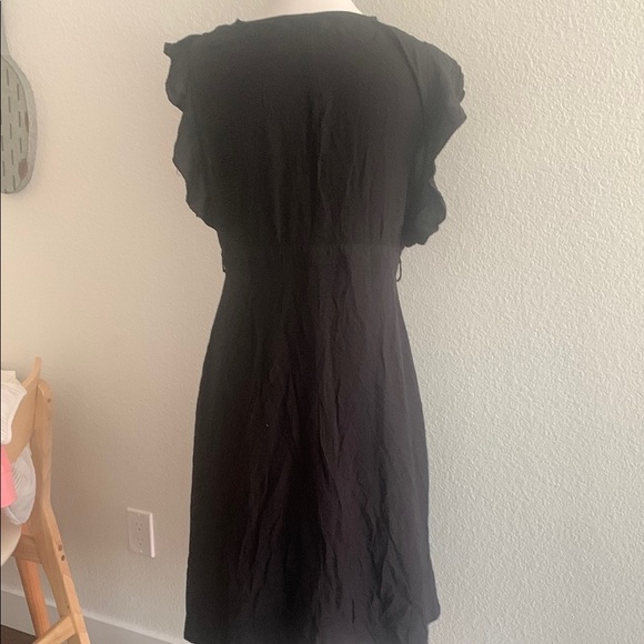 Lulu's Black Ruffled Sheath Midi Dress - Picture 4 of 6